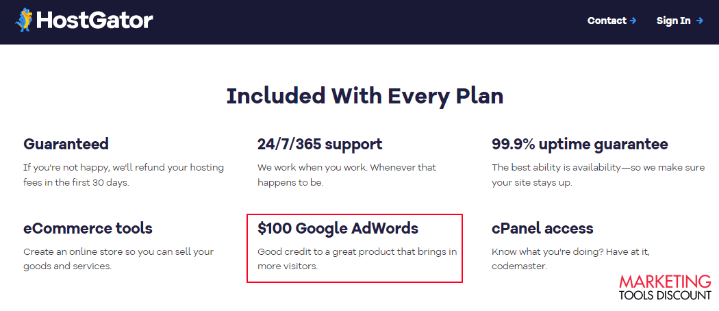 Google Ad credit by Hostgator