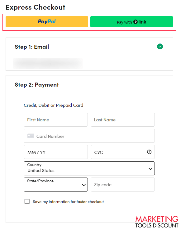 StackSocial Checkout Page
