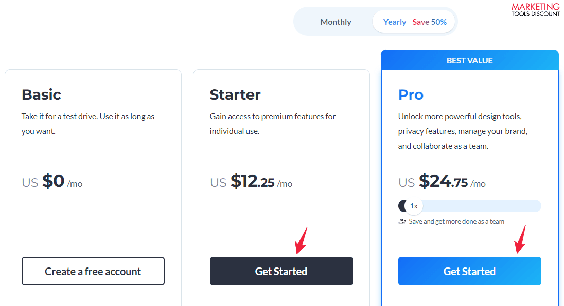 Visme Pricing Plans